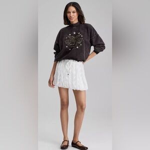 Lace Bubble Hem Mini Skirt Whimisical Boho Lace Size M